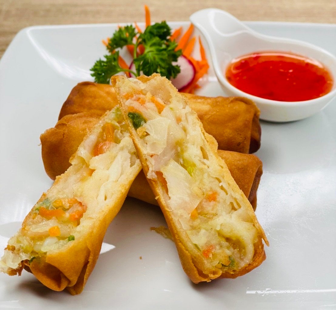 Veggie Spring Rolls (3) (Deep Fried) Yummy Rice Thai and Asian